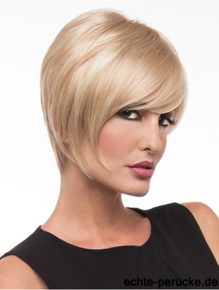 8  inchDiscount Straight Layered Blonde Short Perücken