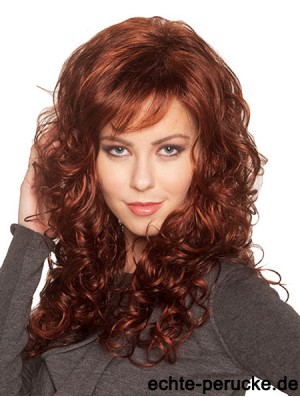 Exquisite Auburn Curly mit Pony Capless Long Perücken