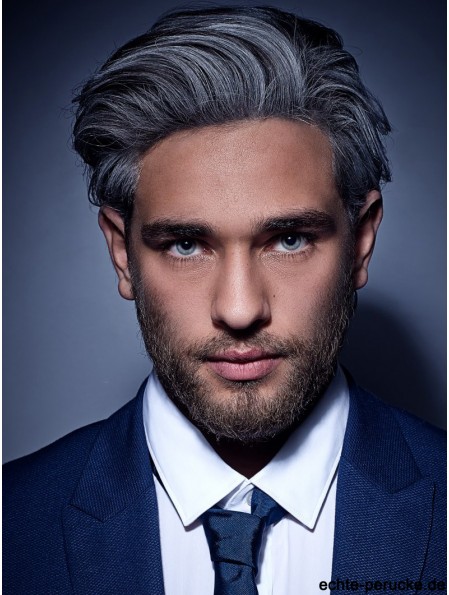 Synthetische Capless Grey Short Straight Herren Perücken zu kaufen UK