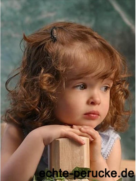 Perücken für Kinder mit Remy Lace Front schulterlang Curly Style