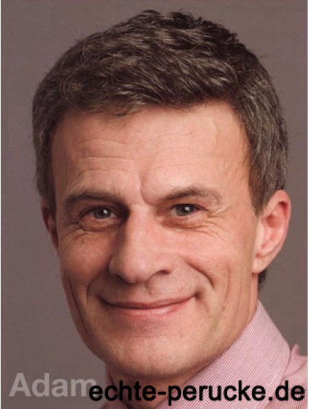 Kurze gerade gerade billigste Herren Haar Toupee