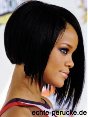 Black Straight Layered Lace Front 10 inch Sassy Rihanna Wigs