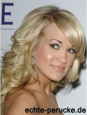 Online Blonde Shoulder Length Wavy 14 inch With Bangs Carrie Underwood Wigs