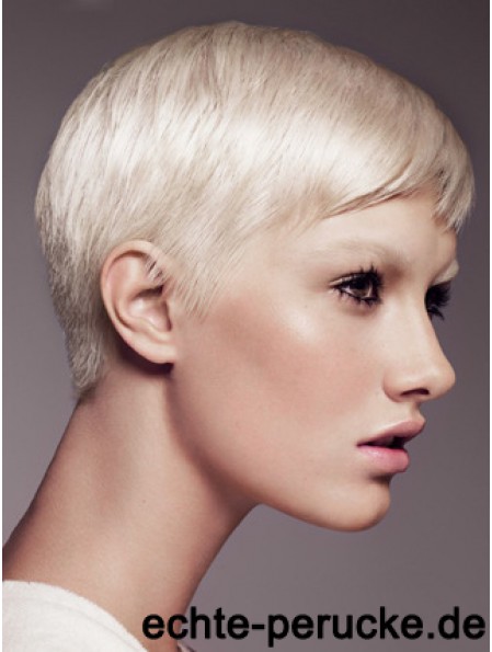 Capless Boycuts Short Straight 8  inchPlatinblonde Fabulous Fashion Perücken