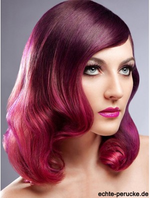 Top Ombre / 2 Tone Long Wavy ohne Pony 20  inchHuman Lace Perücken