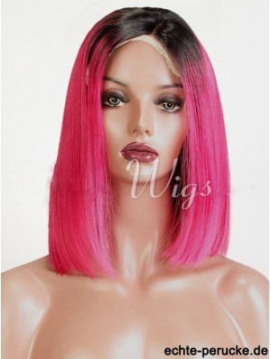 Kinnlänge Straight Bobs Full Lace 14  inchSassy Black Women Perücken