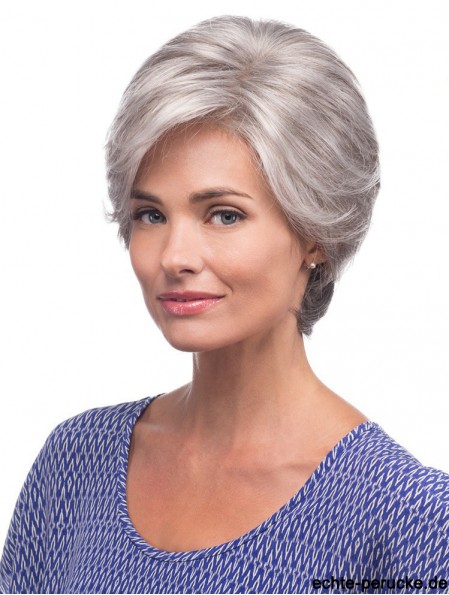 Günstige Lace Front Perücken UK Grey Cut Straight Style Short Length