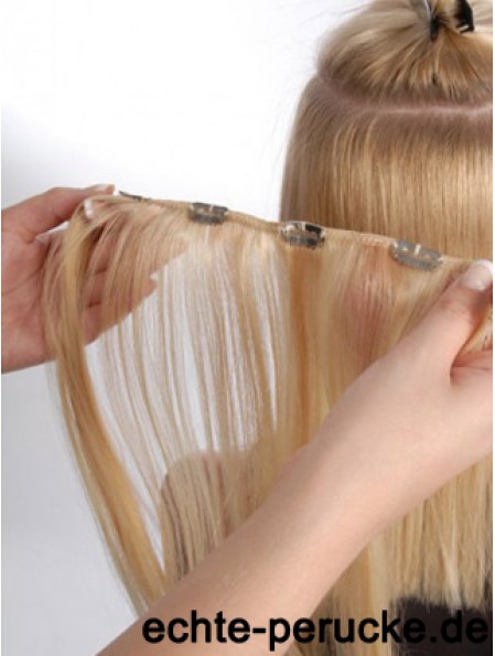 Haarverlängerungsclips Remy Straight Style Blonde Farbe