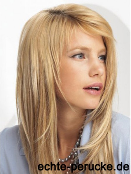 Trendy Blonde Straight Synthetic Clip in Haarverlängerungen