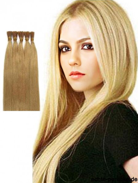 Blonde Straight Stick / I Tip Haarverlängerungen