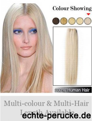 Straight Remy Echthaar Blonde Exquisite Schussverlängerungen