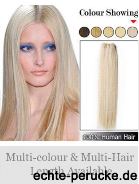 Straight Remy Echthaar Blonde Exquisite Schussverlängerungen