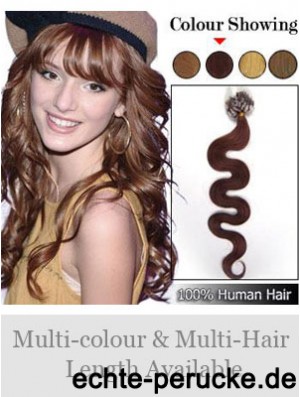 Neue Auburn Wavy Micro Loop Ring Haarverlängerungen
